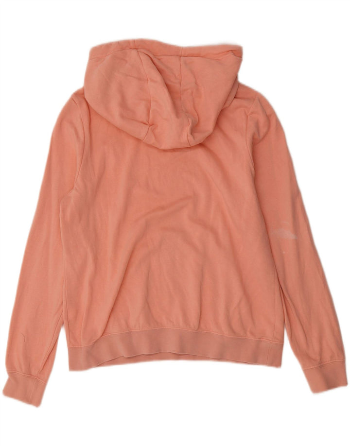 NIKE Womens Graphic Hoodie Jumper UK 14 Medium Pink Rayon Vintage Nike and Second-Hand Nike from Messina Hembry 
