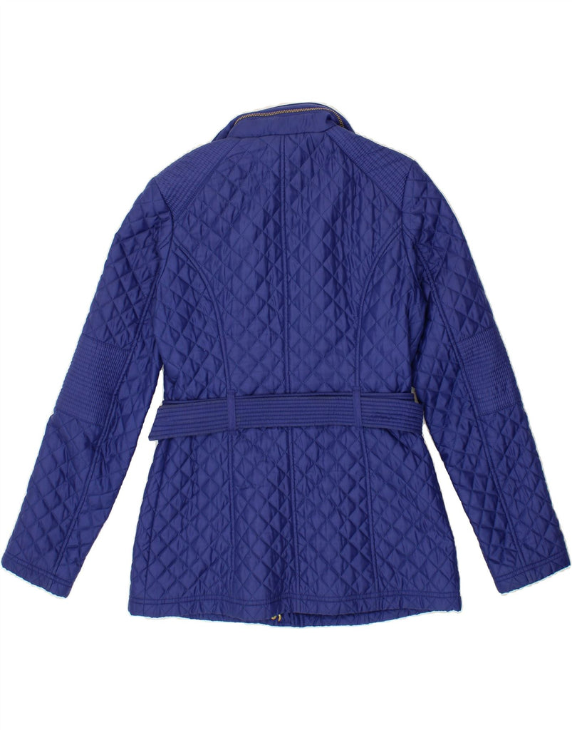 MICHAEL KORS Womens Hooded Quilted Jacket UK 6 XS Blue Polyester Vintage Michael Kors and Second-Hand Michael Kors from Messina Hembry 