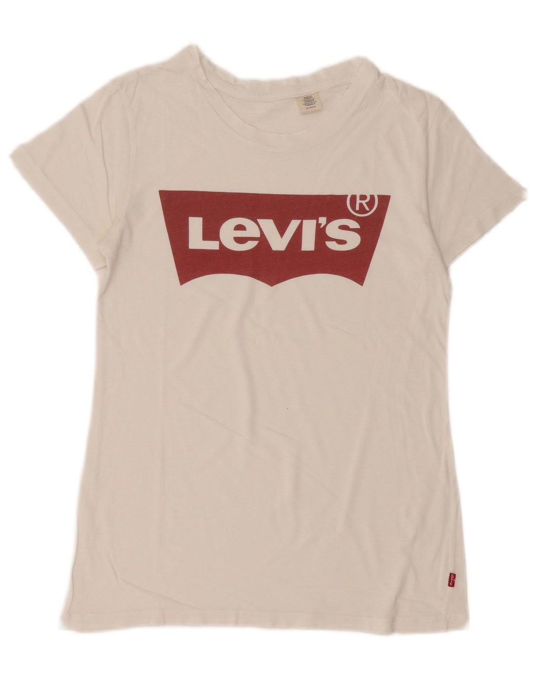 Levi's Womens Graphic T-Shirt Top UK 6 XS White