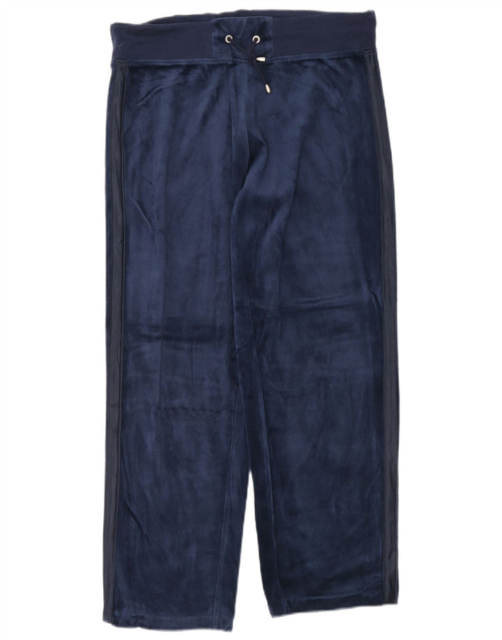 ELLESSE Womens Velour Tracksuit Trousers UK 18 XL  Navy Blue
