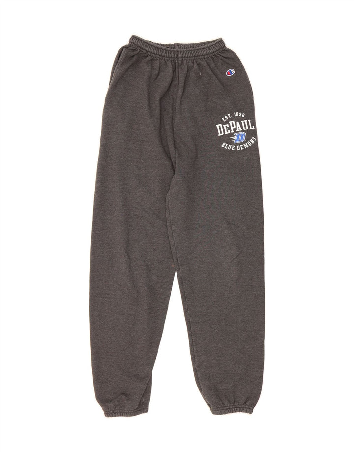 CHAMPION Mens Graphic Tracksuit Trousers Joggers Small  Grey Cotton Vintage Champion and Second-Hand Champion from Messina Hembry 