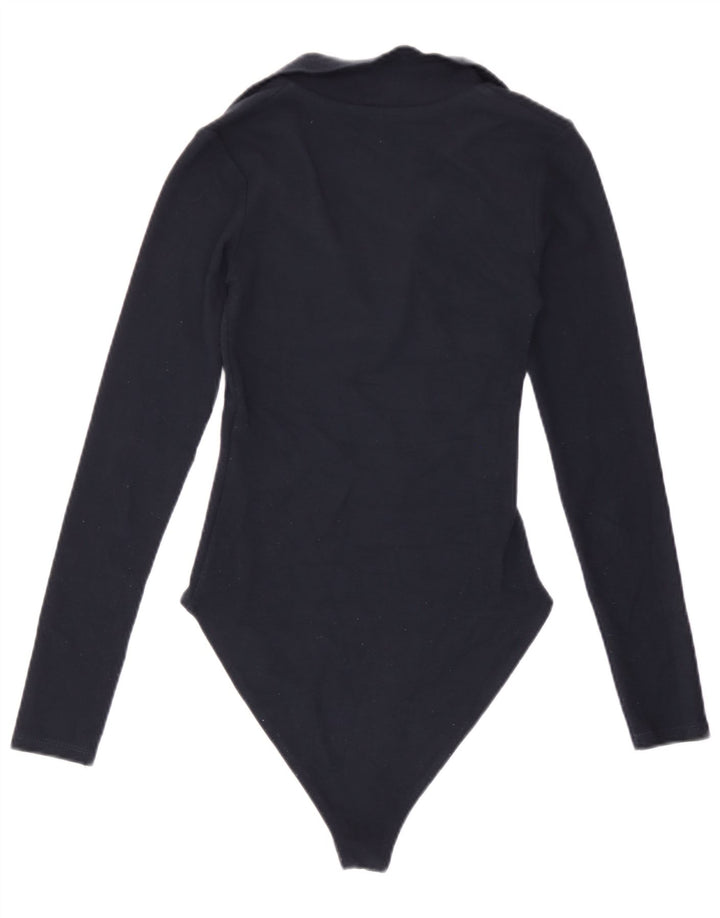 Zara Womens Bodysuit UK 8 Small Navy Blue