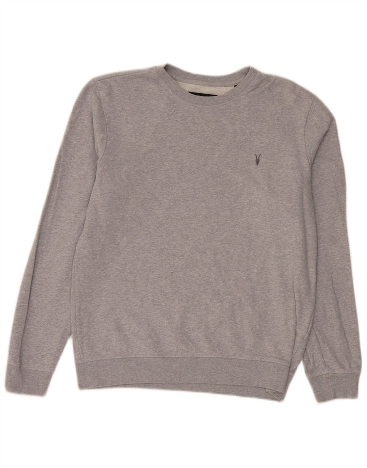 All Saints Mens Sweatshirt Jumper Medium Grey Cotton