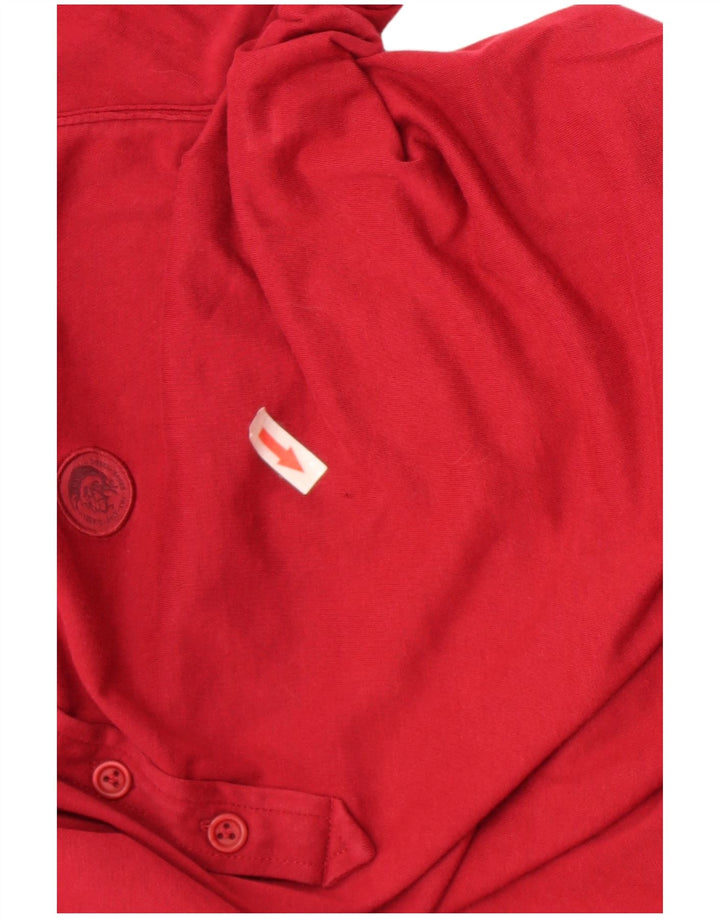 Diesel Mens Polo Shirt Small Burgundy