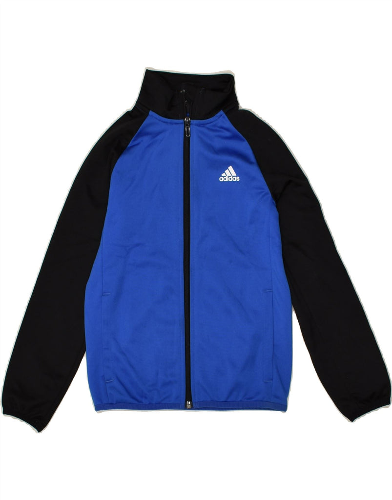 ADIDAS Boys Graphic Tracksuit Top Jacket 5-6 Years Blue Polyester | Vintage Adidas | Thrift | Second-Hand Adidas | Used Clothing | Messina Hembry 