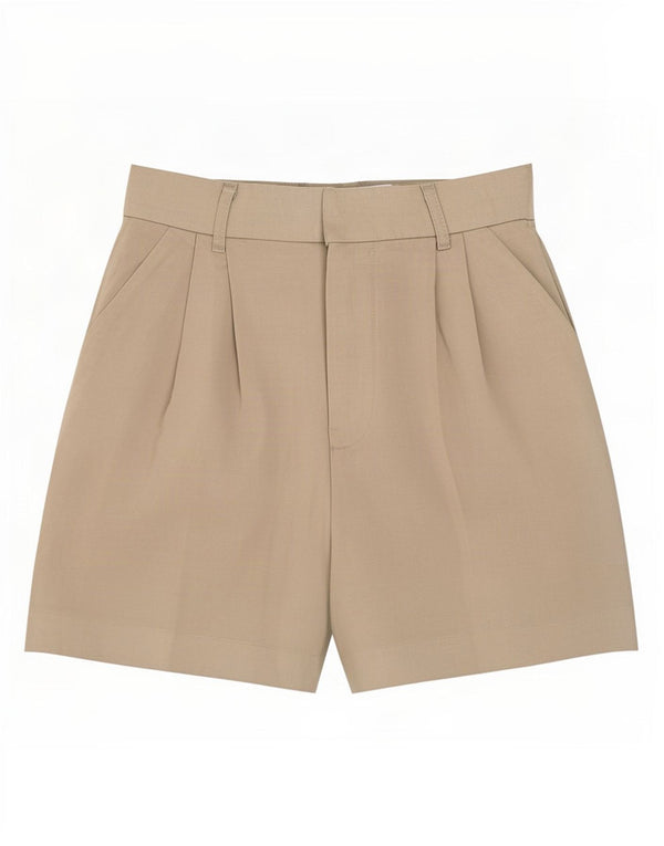 Zara Womens High Waist Pegged Chino Shorts Medium W28 Grey