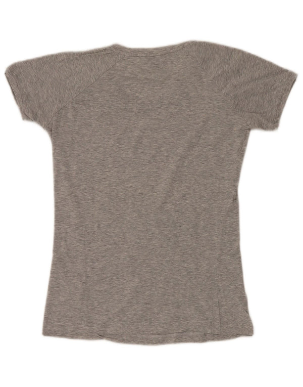 Trussardi Jeans Womens Graphic T-Shirt Top UK 12 Medium Grey