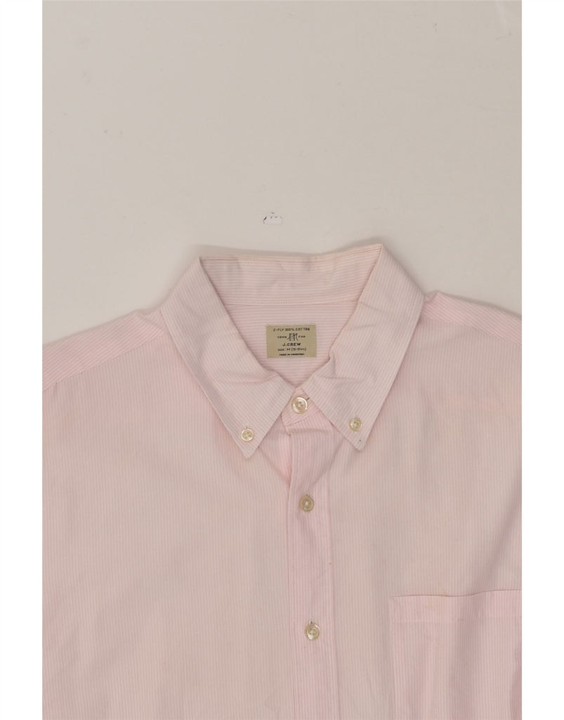 J. CREW Mens Shirt Size 15 15 1/2 Medium Pink Striped Cotton | Vintage J. Crew | Thrift | Second-Hand J. Crew | Used Clothing | Messina Hembry 