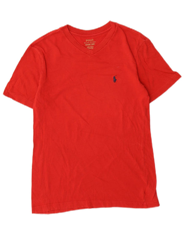 Polo Ralph Lauren Boys T-Shirt Top 7-8 Years Small Red Cotton