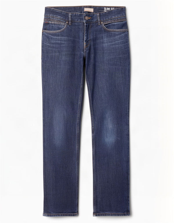 Napapijri Mens Geographic Slim Jeans W32 L32 Navy Blue Cotton