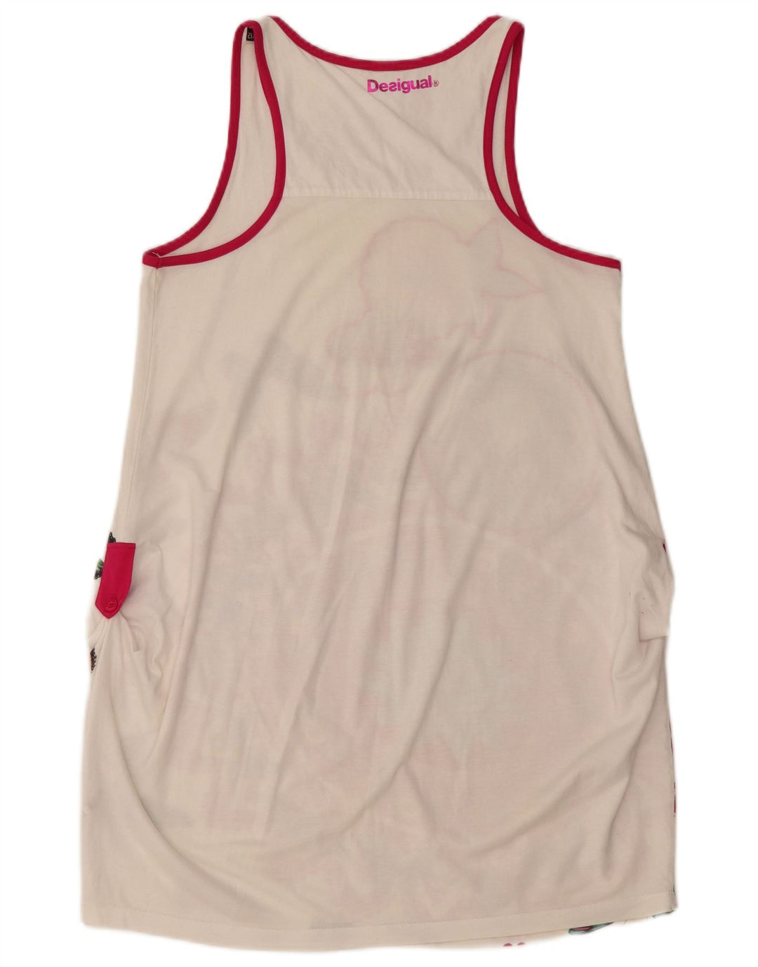 DESIGUAL Girls Graphic Sleeveless Tunic Dress 11-12 Years White Floral