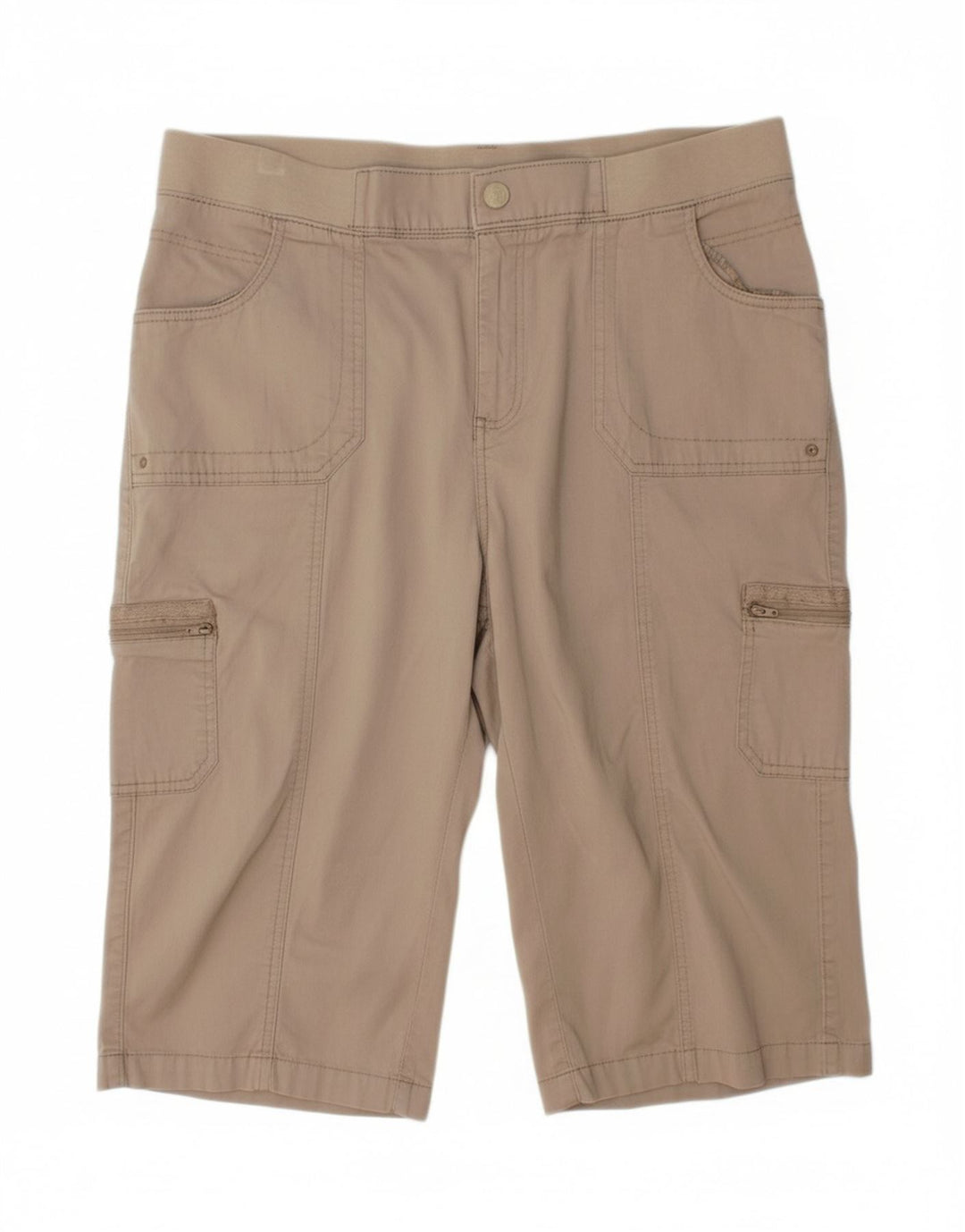 LEE Womens Relaxed Fit Cargo Bermuda Shorts US 18 2XL W38  Brown Cotton