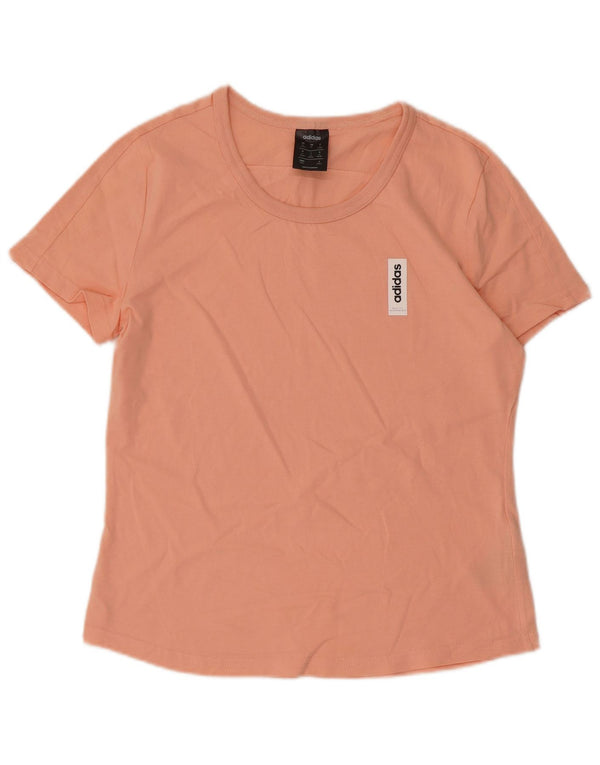 Adidas Womens T-Shirt Top UK 12/14 Medium Pink Cotton