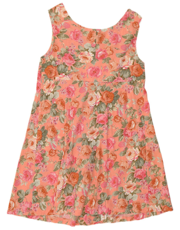 Vintage Womens Sundress UK 12 Medium Pink Floral Bohemian