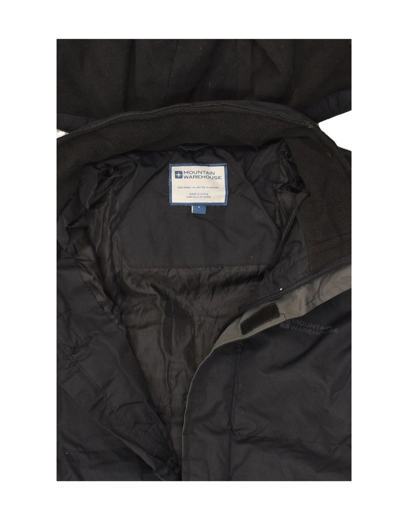 MOUNTAIN WAREHOUSE Mens Hooded Padded Coat UK 40 Large Black Polyester | Vintage Mountain Warehouse | Thrift | Second-Hand Mountain Warehouse | Used Clothing | Messina Hembry 