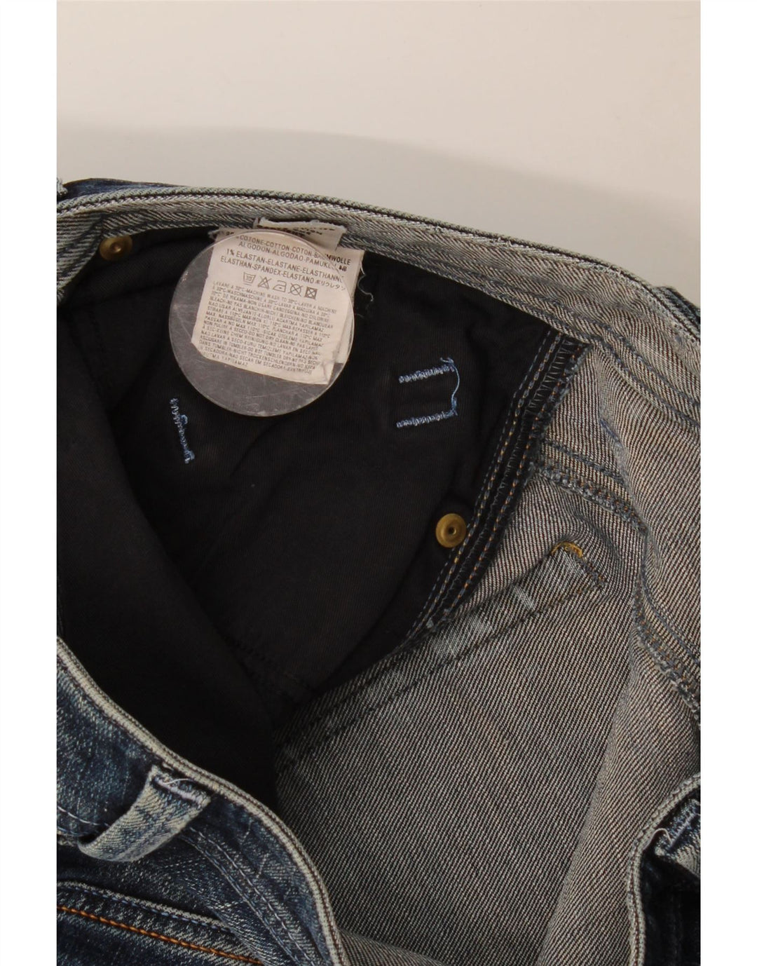 Diesel Mens Distressed Straight Jeans W30 L28 Blue Cotton
