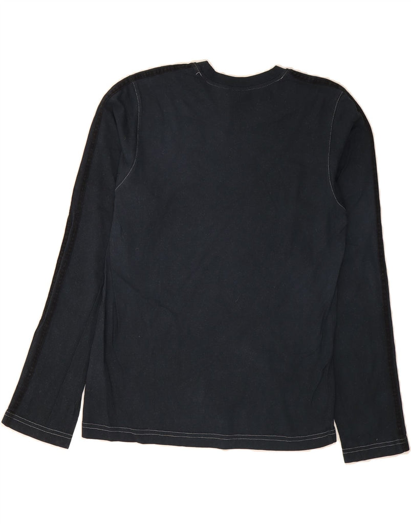 ADIDAS Mens Top Long Sleeve Small Navy Blue Cotton Vintage Adidas and Second-Hand Adidas from Messina Hembry 