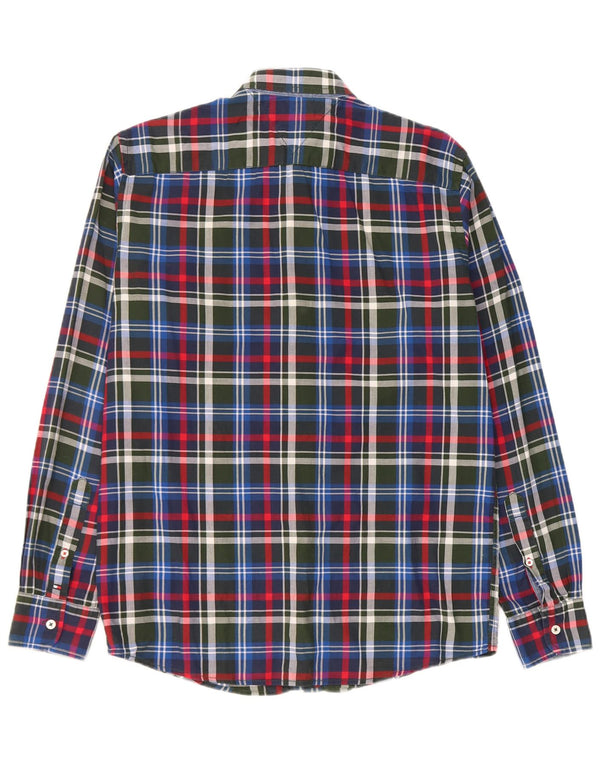 Tommy Hilfiger Mens Vintage Fit Shirt Small Navy Blue Check Cotton