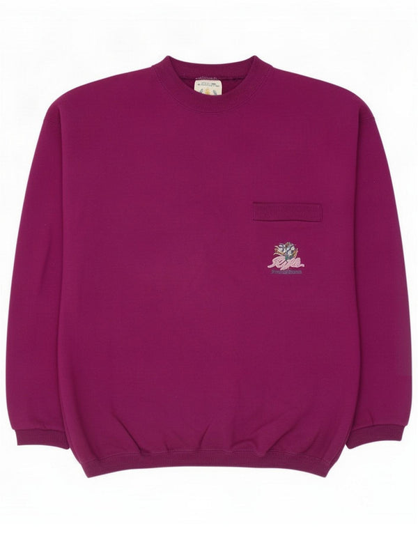 Rifle Mens Sweatshirt Jumper Medium Purple Cotton