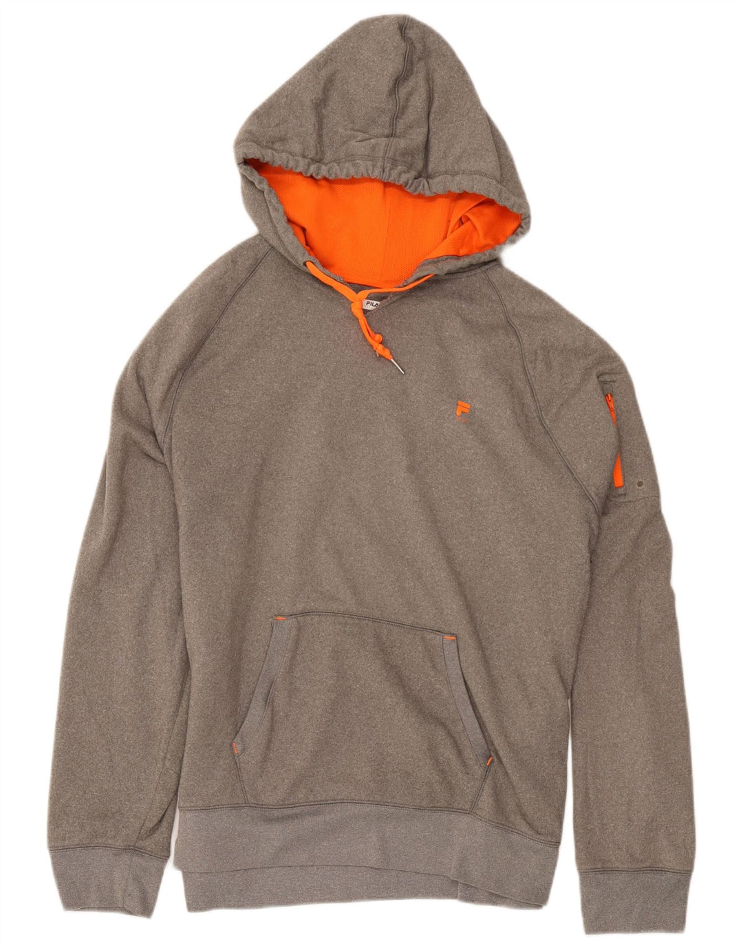 Fila Mens Hoodie Jumper XL Grey Polyester