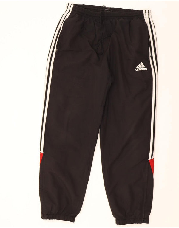 Adidas Mens Tracksuit Trousers Joggers UK 44/46 Large Black Colourblock