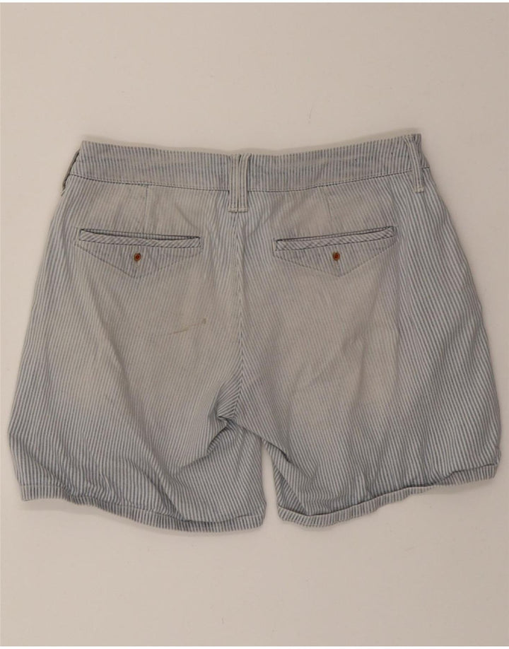 TOMMY HILFIGER Womens Chino Shorts W29 Medium Blue Pinstripe Cotton Vintage Tommy Hilfiger and Second-Hand Tommy Hilfiger from Messina Hembry 