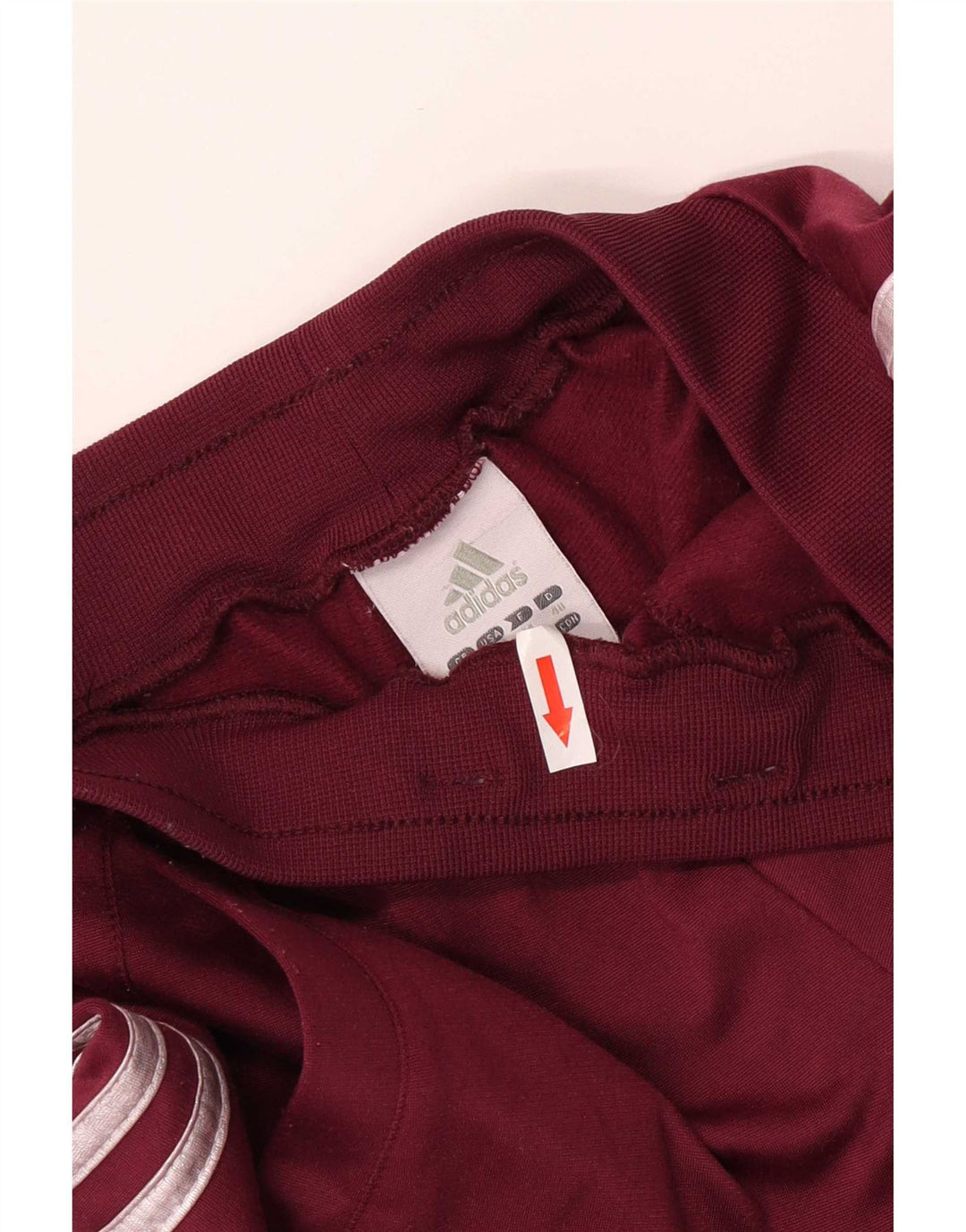 Adidas Womens Tracksuit Trousers Joggers UK 16 Large Maroon Polyester