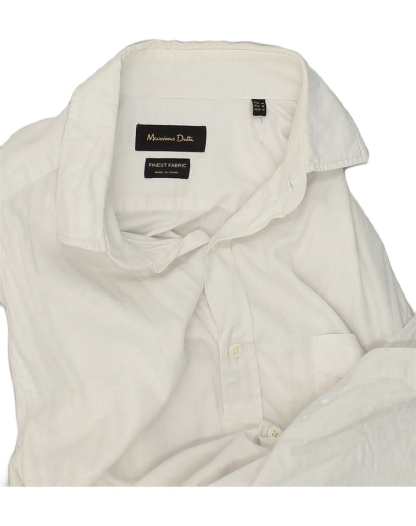 MASSIMO DUTTI Mens Shirt Medium White Cotton | Vintage Massimo Dutti | Thrift | Second-Hand Massimo Dutti | Used Clothing | Messina Hembry 