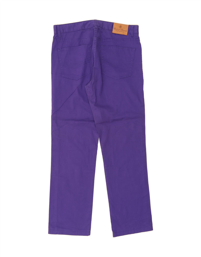 CONTE OF FLORENCE Womens Casual Trousers IT 46 Large W32 L28 Purple Vintage Conte of Florence and Second-Hand Conte of Florence from Messina Hembry 