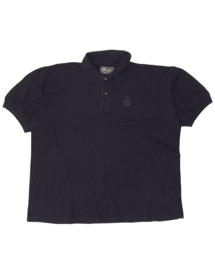Dack's Mens Polo Shirt XL Navy Blue Cotton