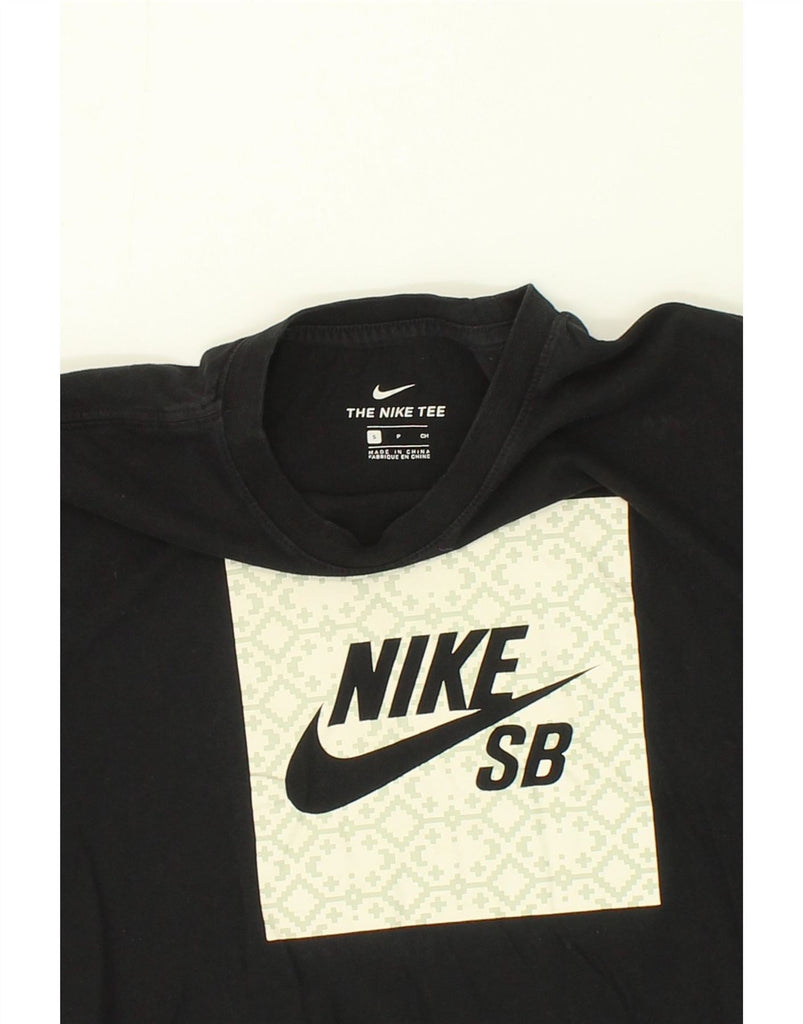 NIKE Womens Graphic T-Shirt Top UK 10 Small Black Cotton Vintage Nike and Second-Hand Nike from Messina Hembry 