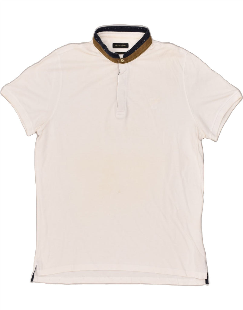 MASSIMO DUTTI Mens T-Shirt Top XL White Cotton | Vintage Massimo Dutti | Thrift | Second-Hand Massimo Dutti | Used Clothing | Messina Hembry 