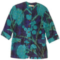 Max Mara Womens 3/4 Sleeve 7 button Blazer Jacket UK 14 Medium Blue Floral