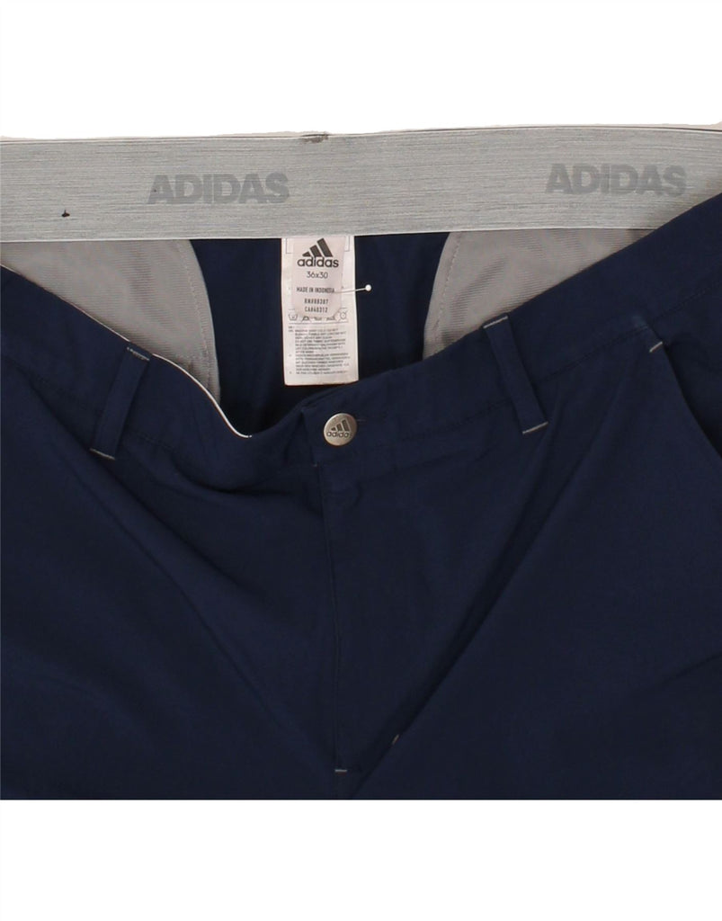 ADIDAS Mens Slim Chino Trousers W36 L30 Navy Blue Polyester Vintage Adidas and Second-Hand Adidas from Messina Hembry 