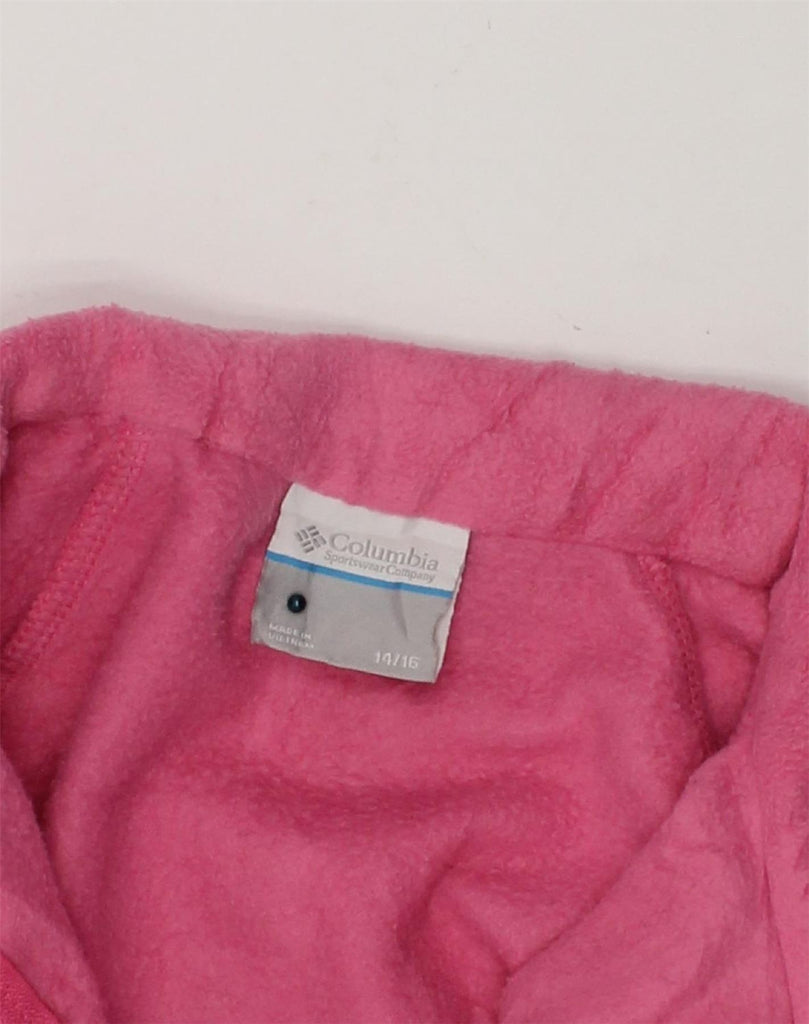 COLUMBIA Girls Fleece Jacket 14-15 Years Pink Polyester | Vintage Columbia | Thrift | Second-Hand Columbia | Used Clothing | Messina Hembry 