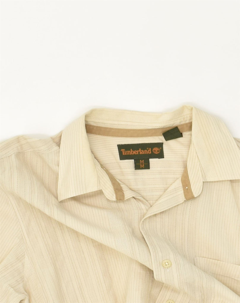 TIMBERLAND Mens Shirt Medium Beige Cotton | Vintage Timberland | Thrift | Second-Hand Timberland | Used Clothing | Messina Hembry 