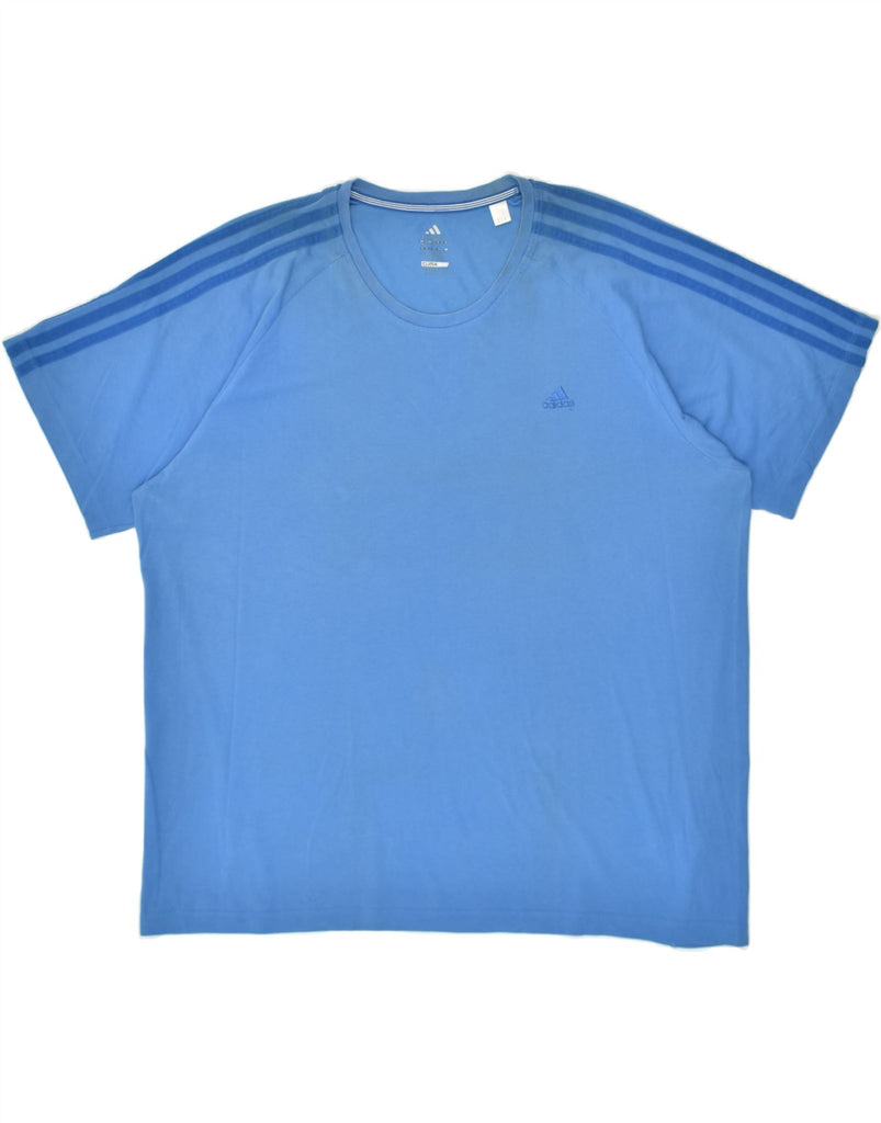 ADIDAS Mens T-Shirt Top 2XL Blue Cotton Vintage Adidas and Second-Hand Adidas from Messina Hembry 