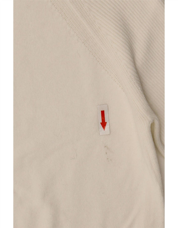 Marks & Spencer Womens Boat Neck Jumper Sweater UK 10 Small White