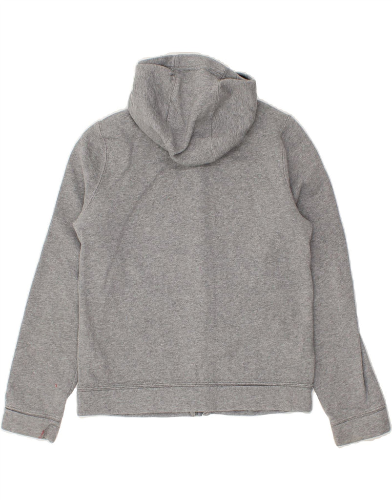 NIKE Boys Graphic Zip Hoodie Sweater 10-11 Years Medium Grey Colourblock Vintage Nike and Second-Hand Nike from Messina Hembry 