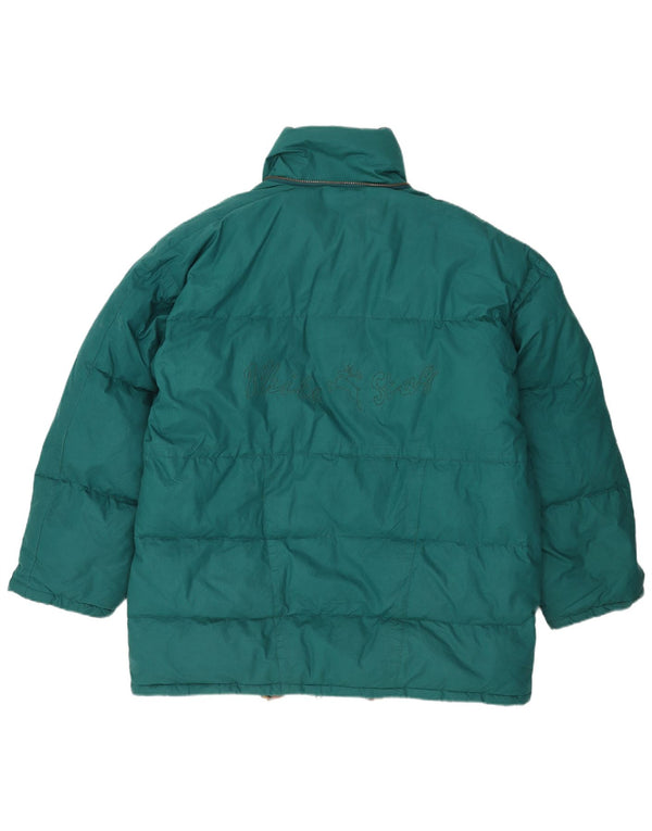 White Stag Mens Padded Jacket UK 42 XL Green Cotton