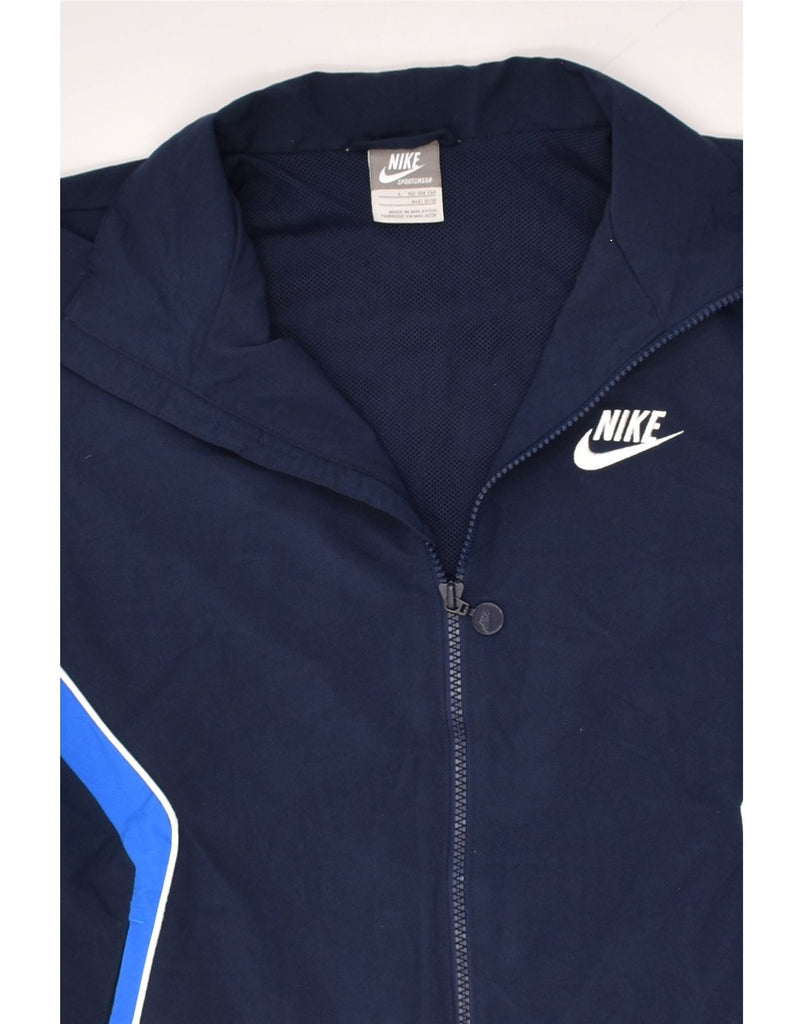 NIKE Boys Graphic Tracksuit Top Jacket 12-13 Years Large Navy Blue | Vintage Nike | Thrift | Second-Hand Nike | Used Clothing | Messina Hembry 