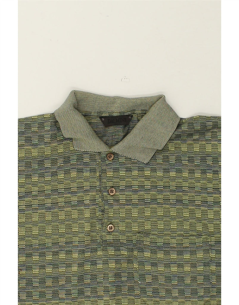 DALMINE Mens Polo Shirt Small Green Striped Cotton | Vintage DALMINE | Thrift | Second-Hand DALMINE | Used Clothing | Messina Hembry 
