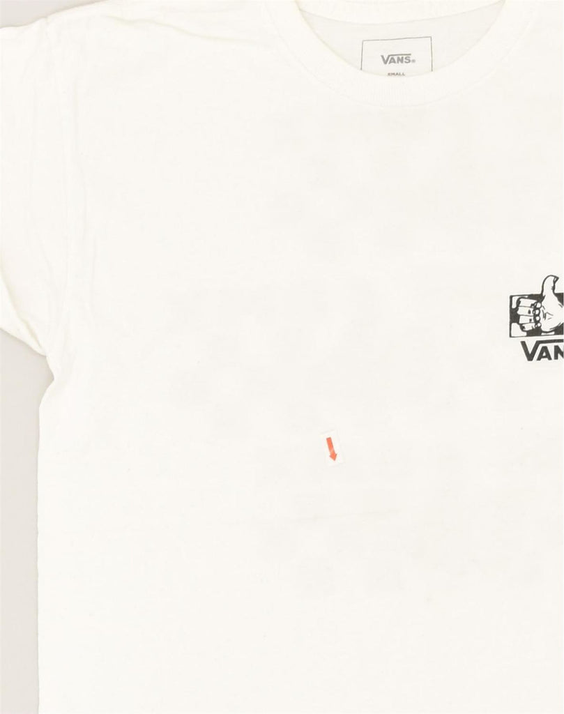 VANS Mens Classic Fit Graphic T-Shirt Top Small White Cotton | Vintage Vans | Thrift | Second-Hand Vans | Used Clothing | Messina Hembry 