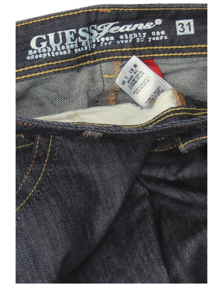 Guess Womens Bootcut Jeans W31 L34 Navy Blue Cotton