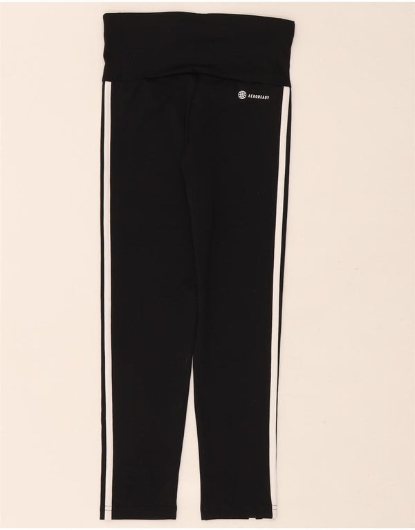 Adidas Girls Aeroready Leggings 9-10 Years Black Polyester