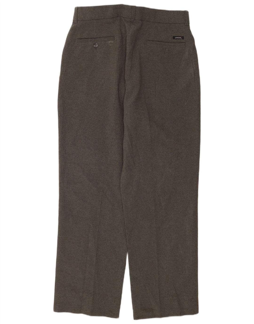 Guess Mens Straight Suit Trousers W32 L30 Grey Polyester