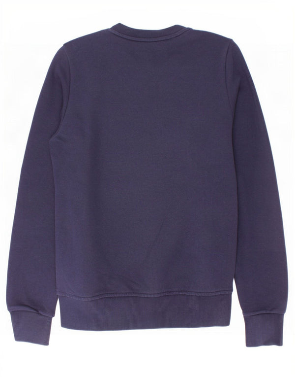 Adidas Girls Graphic Sweatshirt Jumper 11-12 Years Navy Blue Cotton
