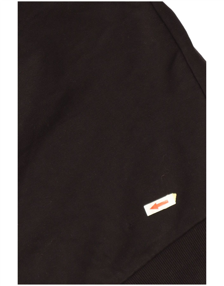 FILA Womens Graphic Sweatshirt Jumper UK 14 Medium Black Colourblock