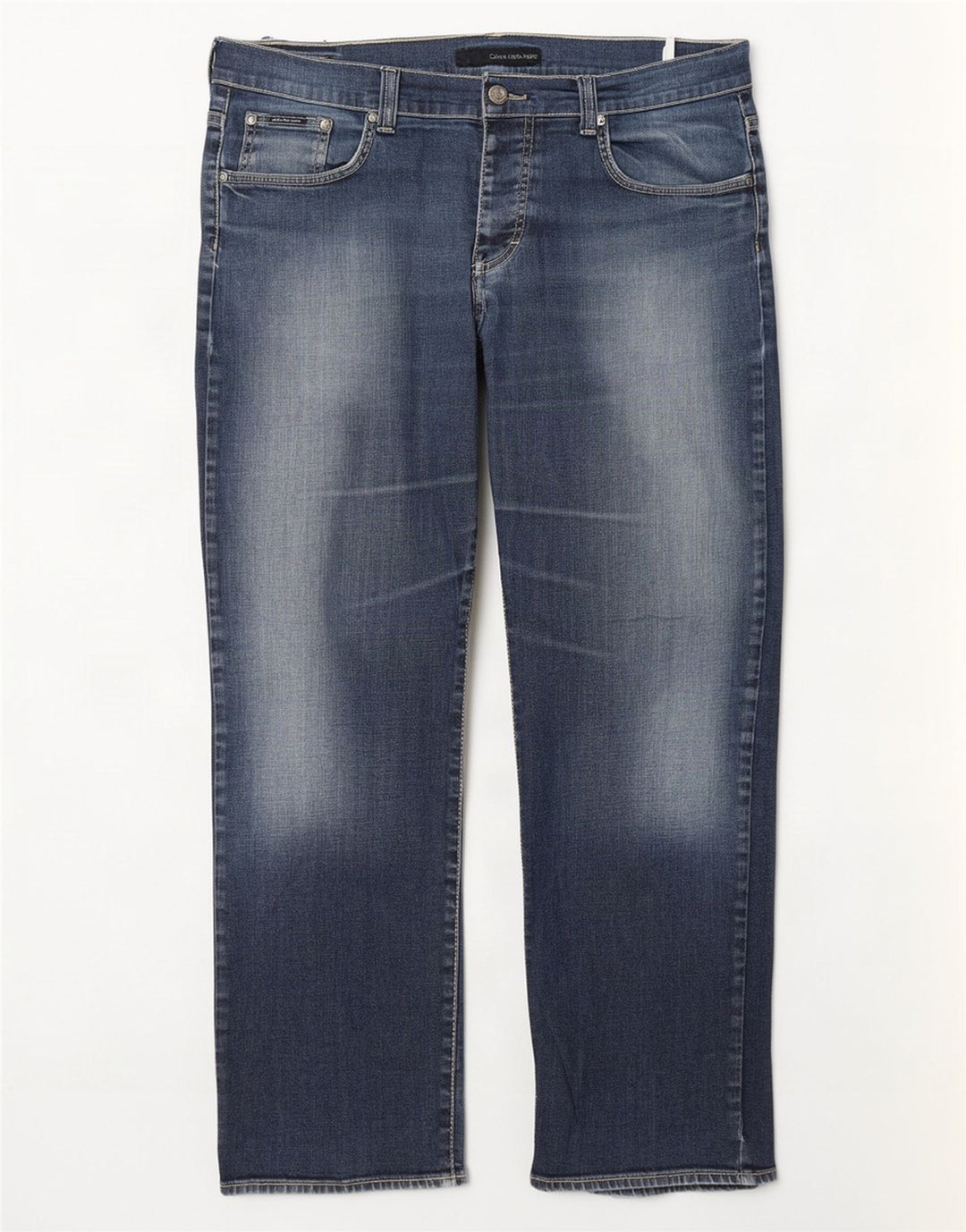 Calvin Klein Mens Straight Jeans W36 L31 Blue