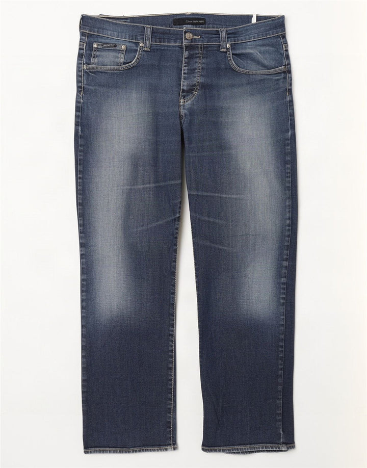 Calvin Klein Mens Straight Jeans W36 L31 Blue
